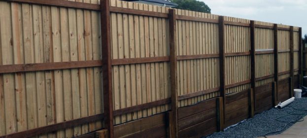 Overlapped Timber Fence